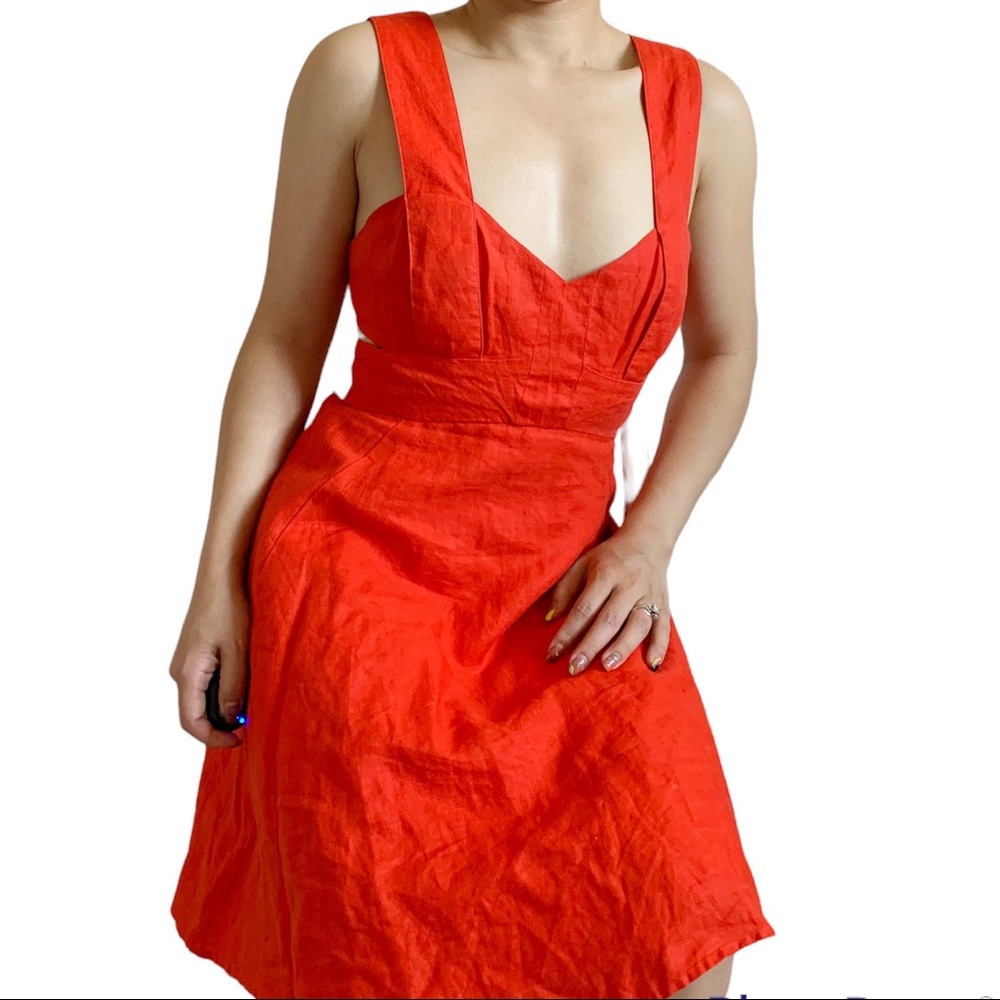 BCBC RED CUT OUT MINI DRESS 0-2